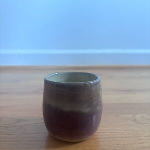 8 oz Purple and Cream Handmade Ceramic Cup
